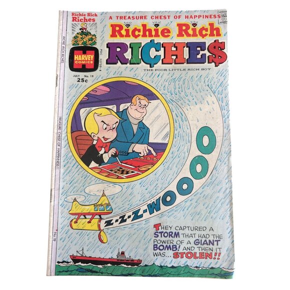 Harvey Comics Richie Rich Riches Comic Issue #19 July 1975 Vintage Classic - Picture 1 of 5